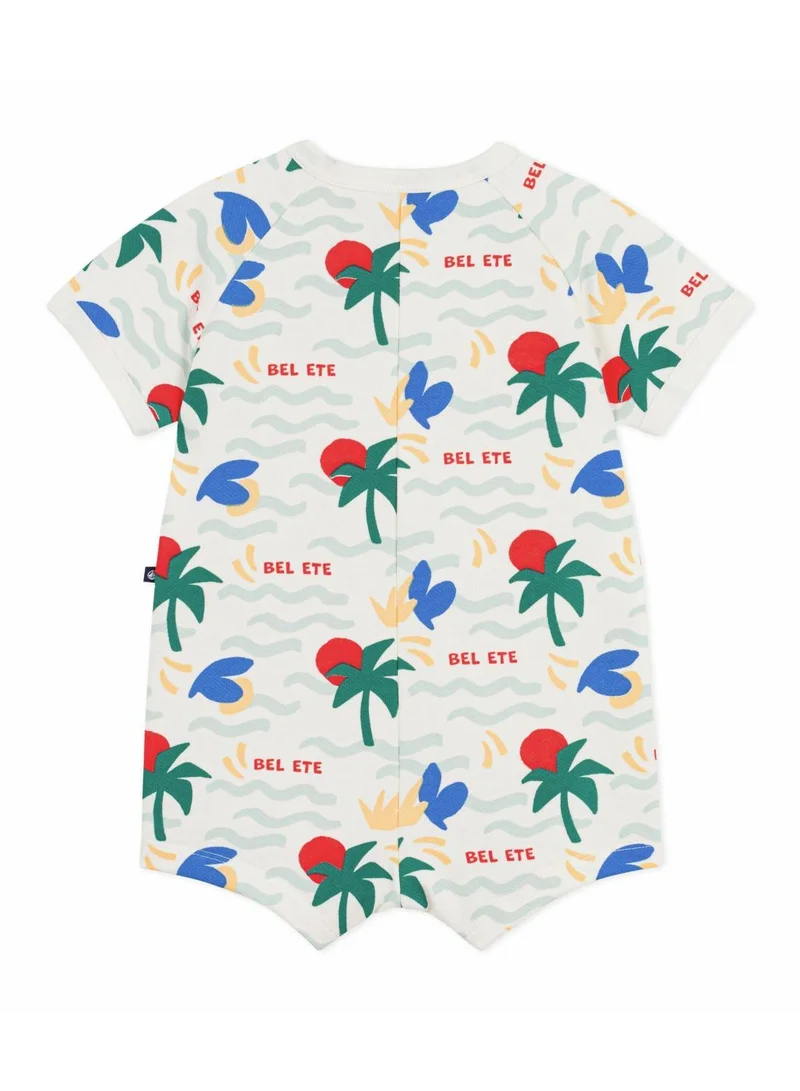 بيتي باتو Babies' short printed cotton playsuit